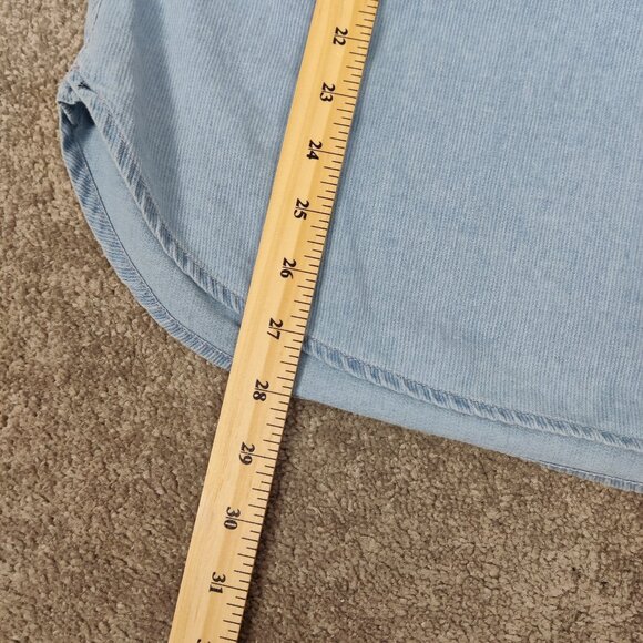 Outfitters Exclusive Designed Men's Denim Shirt Size L Blue Cotton Casual Daily - Picture 9 of 9